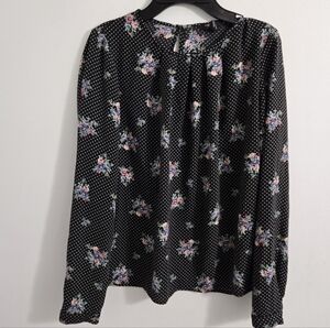 Floral Black Blouse